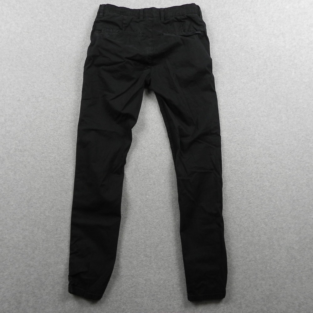 Zara Pants Mens 29x30 Slim Fit Chino Casual Stretch Flex Flat Front Black - Picture 9 of 9